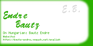 endre bautz business card